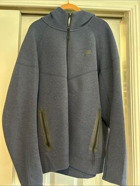Nike Heathered Navy Full-Zip Hoodie